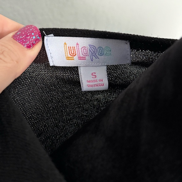 LuLaRoe Black Sarah Cardigan Sweater size Small - Picture 5 of 8